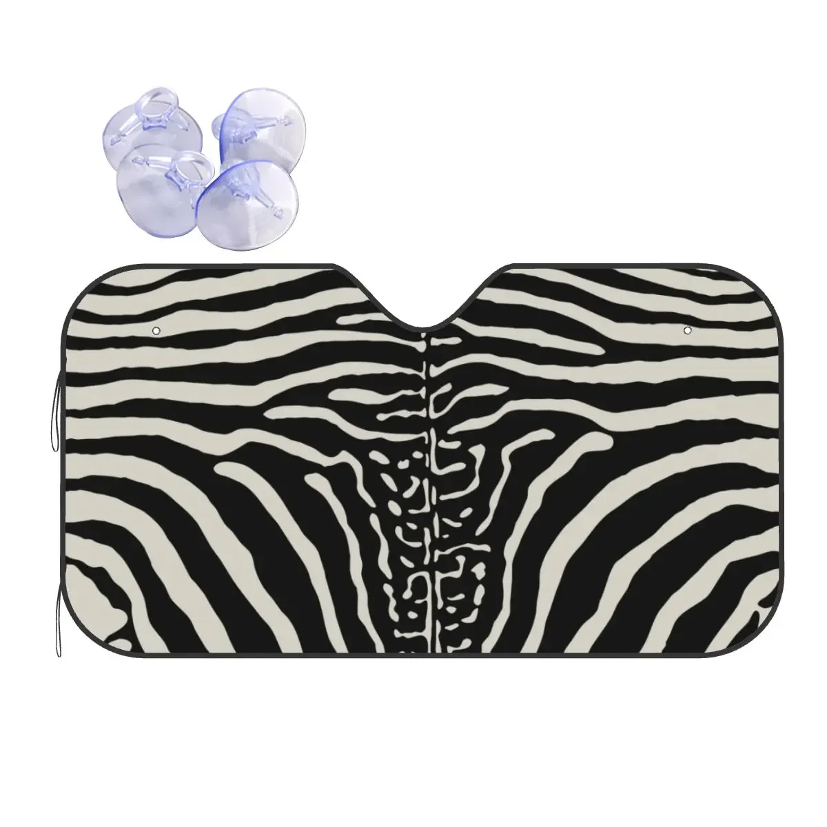 Солнцезащитный козырек для лобового стекла с принтом в полоску зебры текстурный