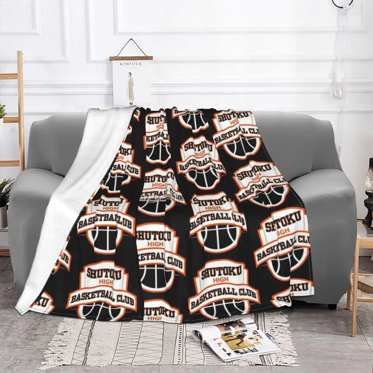 Одеяло с логотипом баскетбольного клуба Shutoku High покрывало на кровать пушистые