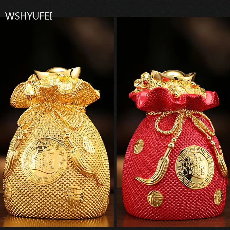 Золотая полимерная Копилка в стиле ретро для денег домашний декор гостиной