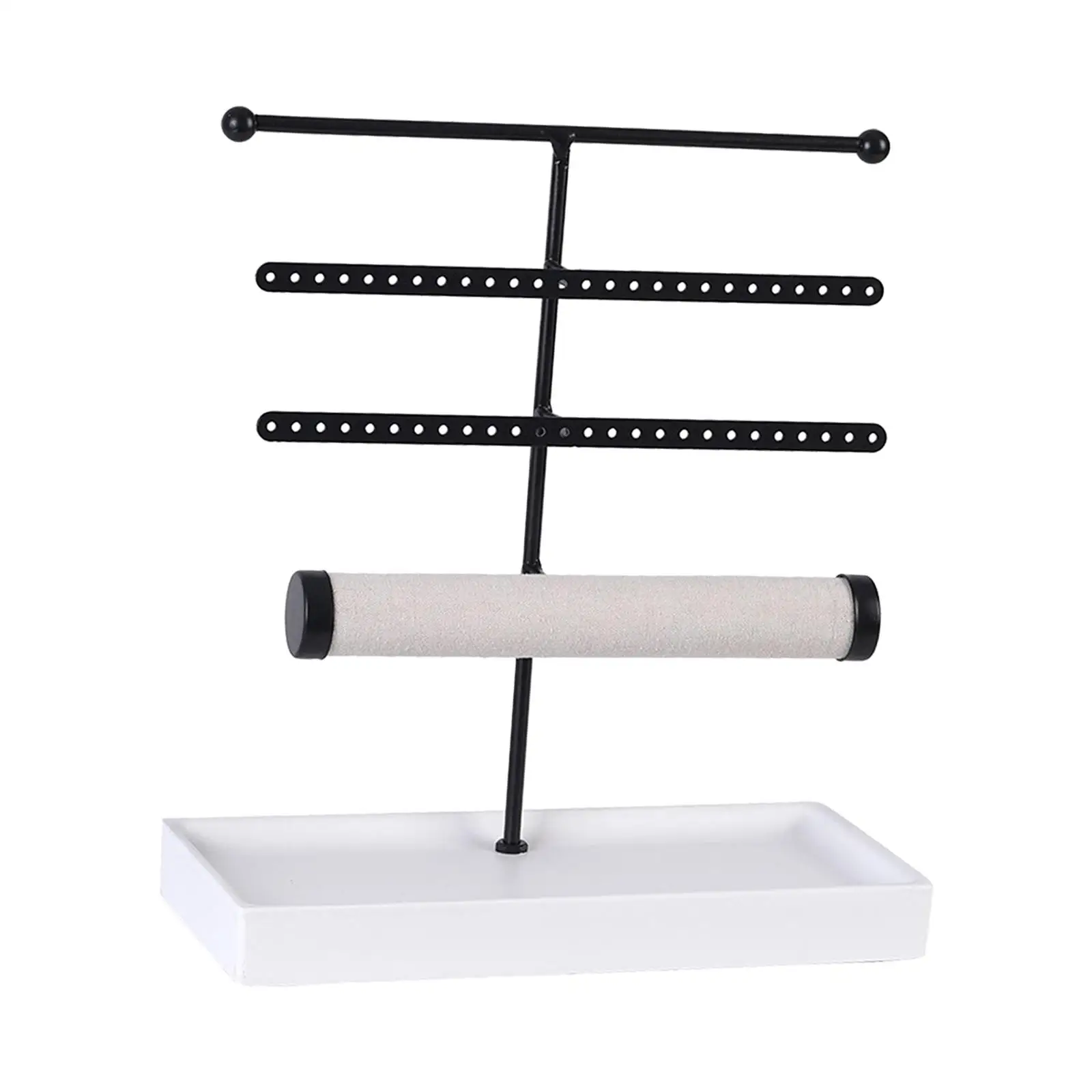 

Jewelry Stand 5 Tier Free Standing Metal Earring Holder for Tabletop Watches