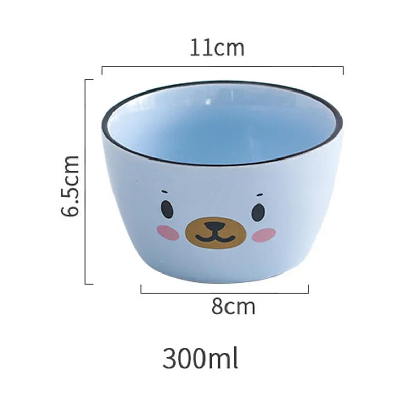 Детская столовая посуда с мультяшными животными милая товары для студентов