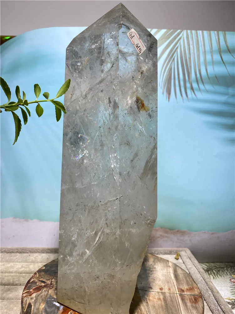 

4175g Big Clear Crystal Tower Natural Quartz Wand Stones Crafts Gift Specimen Gems Minerals Wicca Home Decoration For Room