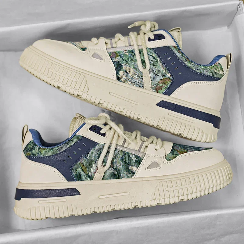 Мужские кроссовки высокого качества дышащая спортивная обувь с граффити большой