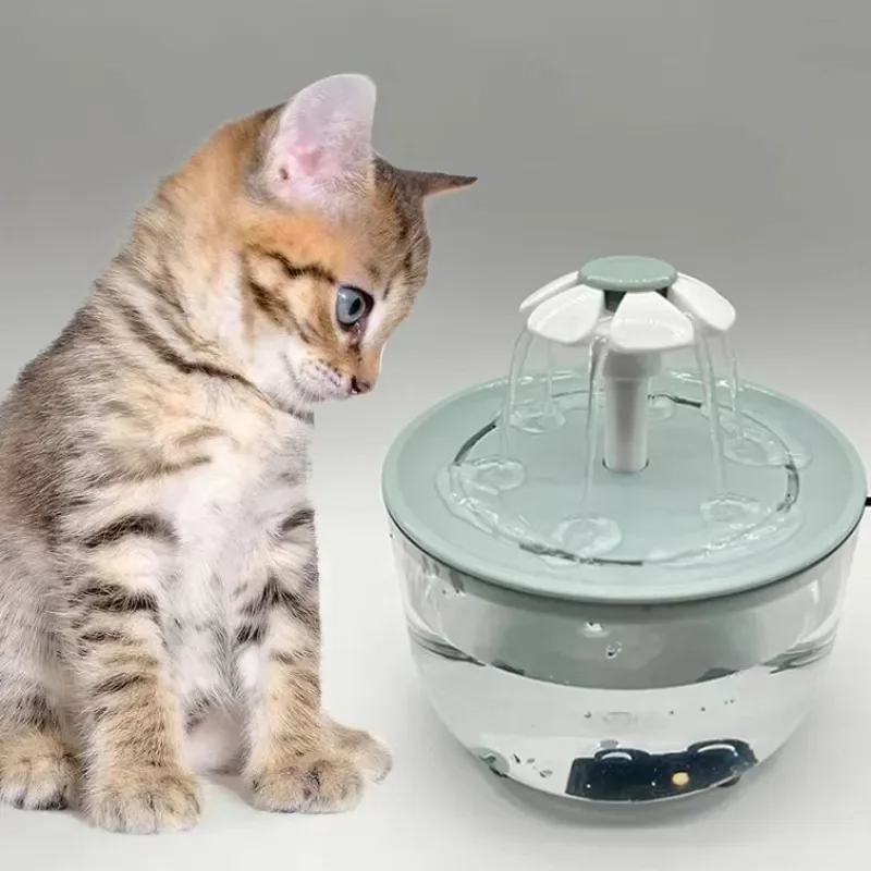 

Cat 1.5L Water Water Drinker Electric Mute Filter Pet Drinker Recirculate Auto Dispenser Bowl For Cat USB Cats Fountain Filtring