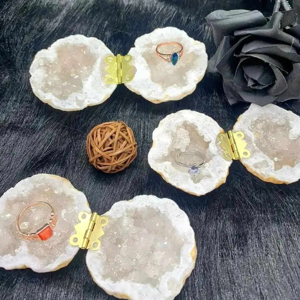 Натуральный марокканский агат, жеода, кольцо, коробка, необработанные кристаллы, камни, минеральная энергия, целебный кристалл, кластер пещер, коллекция, образец, подарок (art.: 3920cd157a60d) - 3920cd157a60d