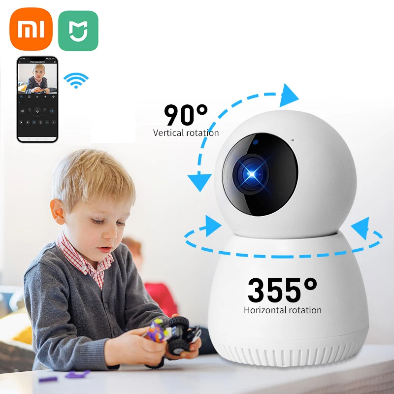 Xiaomi Mijia New Wifi Camera Wireless Smart Home Voice Intercom Infrared Night Vision 360°Gimbal Rotation Security Protection