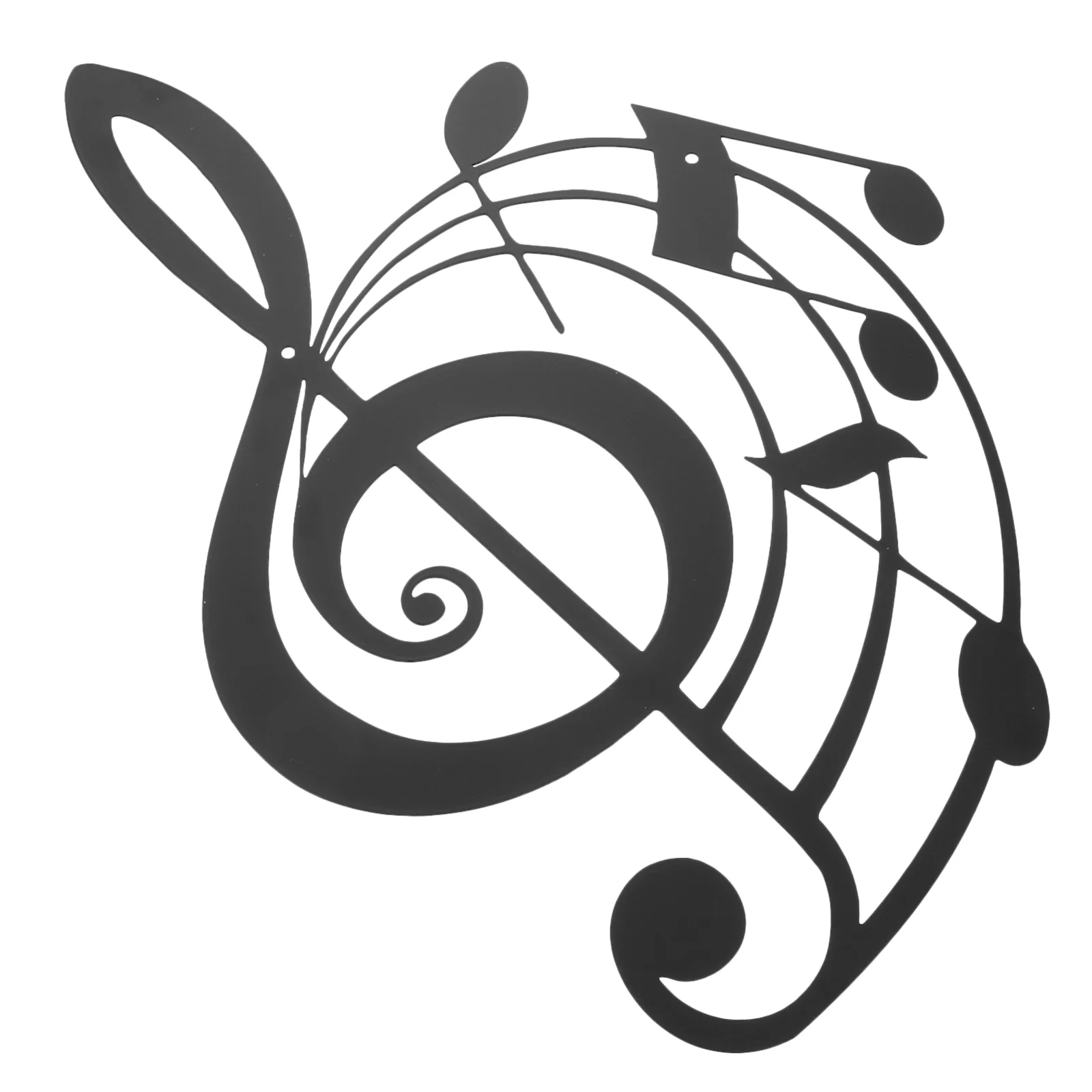 

Walldecor Metal Hanging Notesnote Iron Musical Sculpture Sign Studio Garden Silhouette Decorations Symbol Bedroom Decoration