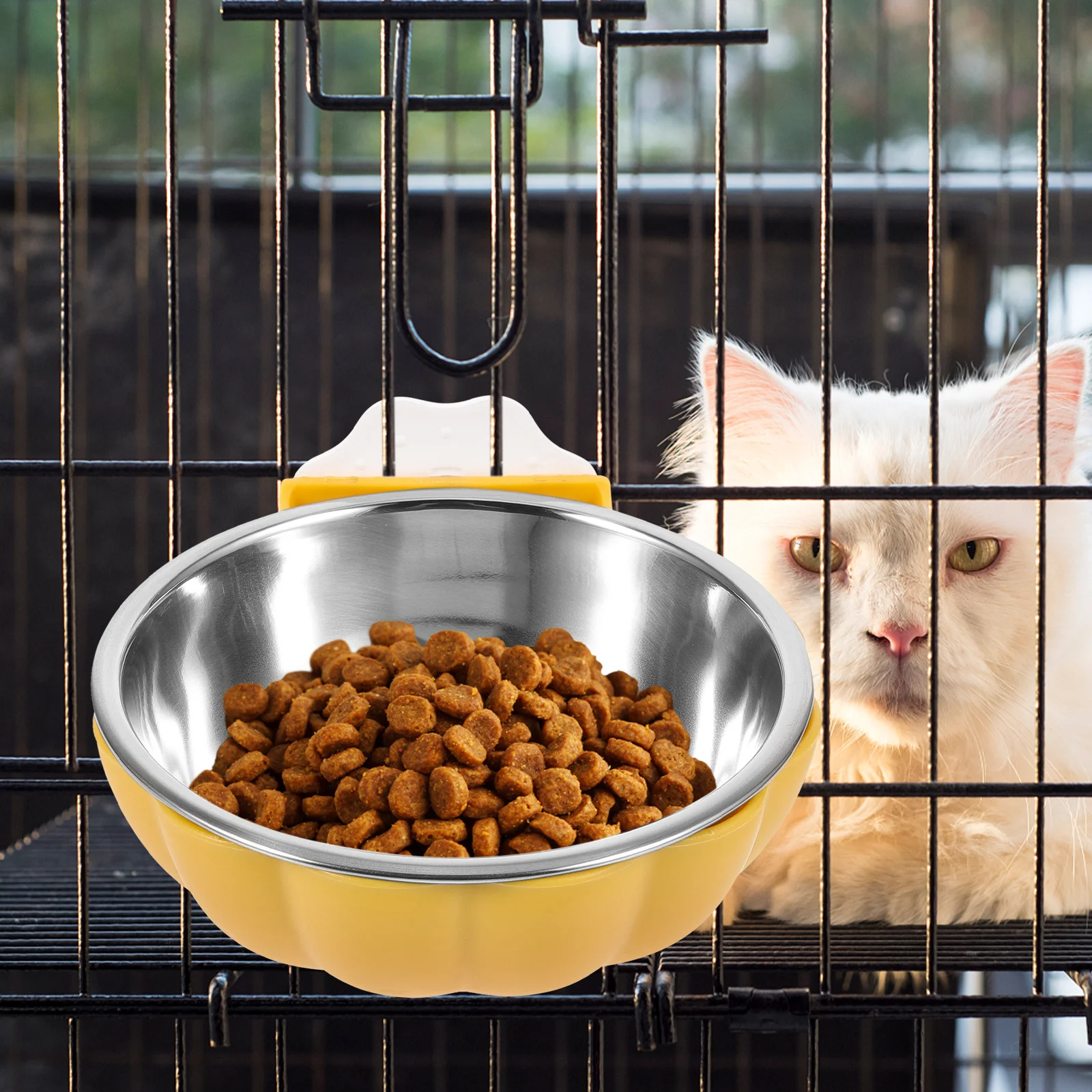 

Hanging Pet Bowl Cage Cat Small Dog Bowls Puppies Kitten Supplies Food Dishes Large Dogs Rabbit Crate Guinea Feeder