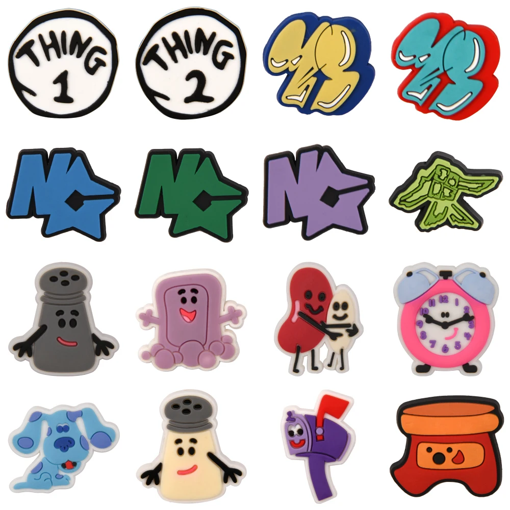 

Hot Sale Circle Thing Croc Shoe Charms Colorful Letter Shoes Decorations Adorable Cartoon Number Bracelet Accessories Kid's Gift