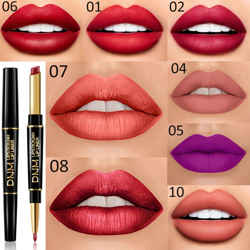 

Lipstick Lip Liner Pen Sexy Beauty Long Lasting Waterproof Pigment Matte Lipstick Pencils Moisturizing Lips Makeup Cosmetics