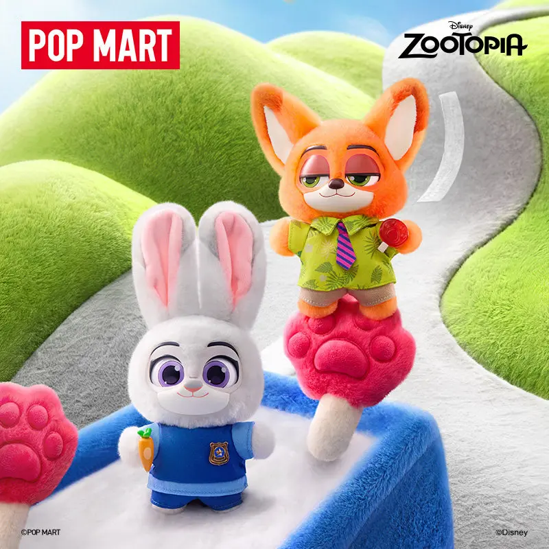 Фото POP MART Disney Zootopia Серия Ace Duo: Плюшевые подвески, игрушки в закрытых коробках-сюрпризах, милые украшения, фигурки, декор для дома и рабочего стола. №3
