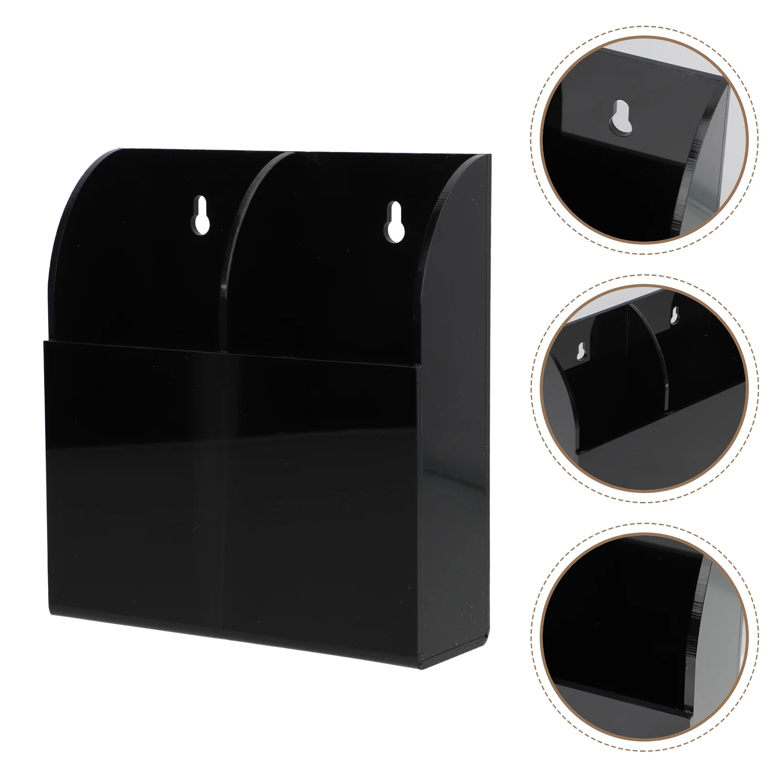 

Pen Holder Adhesive Organizer Remote Controller Holder Brush Cup Wall- Mounted Adhesive Storage Box