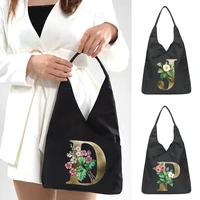 shoulder bag 2022 womens casual all match shopping packet underarm bags golden flower print handbag travel portable organizer