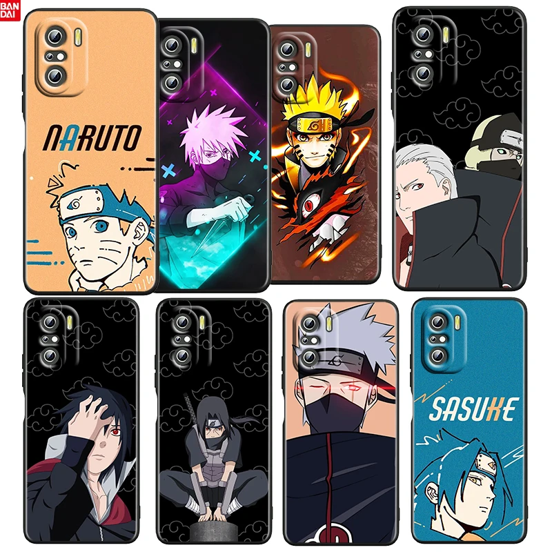 

Anime NARUTO Ink Painting For Xiaomi Redmi K50 K40 Gaming K30 K20 Pro 5G 10X 9T 9C 9A TPU Soft Gel Black Phone Case Fundas Coque