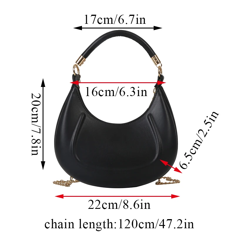 Korean Luxurious Bags Women's Fashion Handbags Retro Solid Color PU Leather Shoulder Underarm Bag Casual Women Hobos Handbags