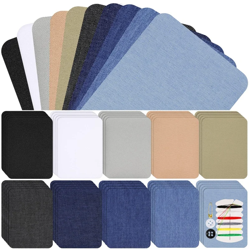 

Популярная джинсовая нашивка для джинсов, термоклейкая нашивка для одежды, брюк, ткань для ремонта, без шитья, нашивка с набором для шитья