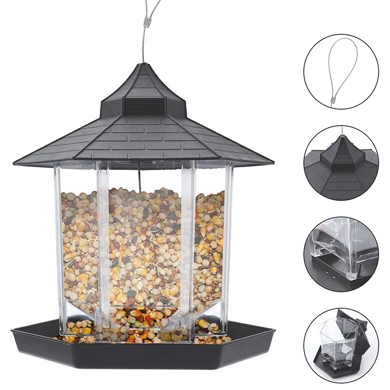 Водонепроницаемая беседка подвесная кормушка для диких птиц уличный контейнер с