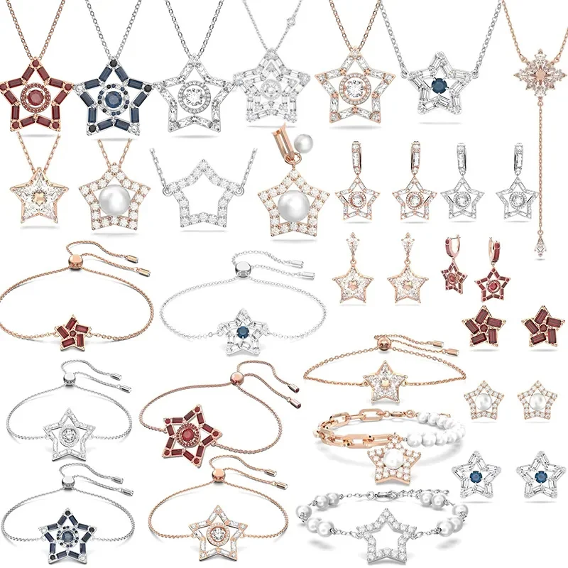 

Swa Trends Women's Jewelry Store Austrian Swan Crystal Jewelry New Product Beating Star Earrings