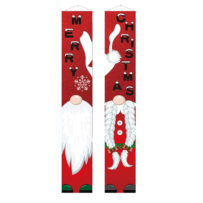 

Christmas Porch Decoration Xmas Gnome Porch Signs Welcome Banners Door Decoration For Christmas Party