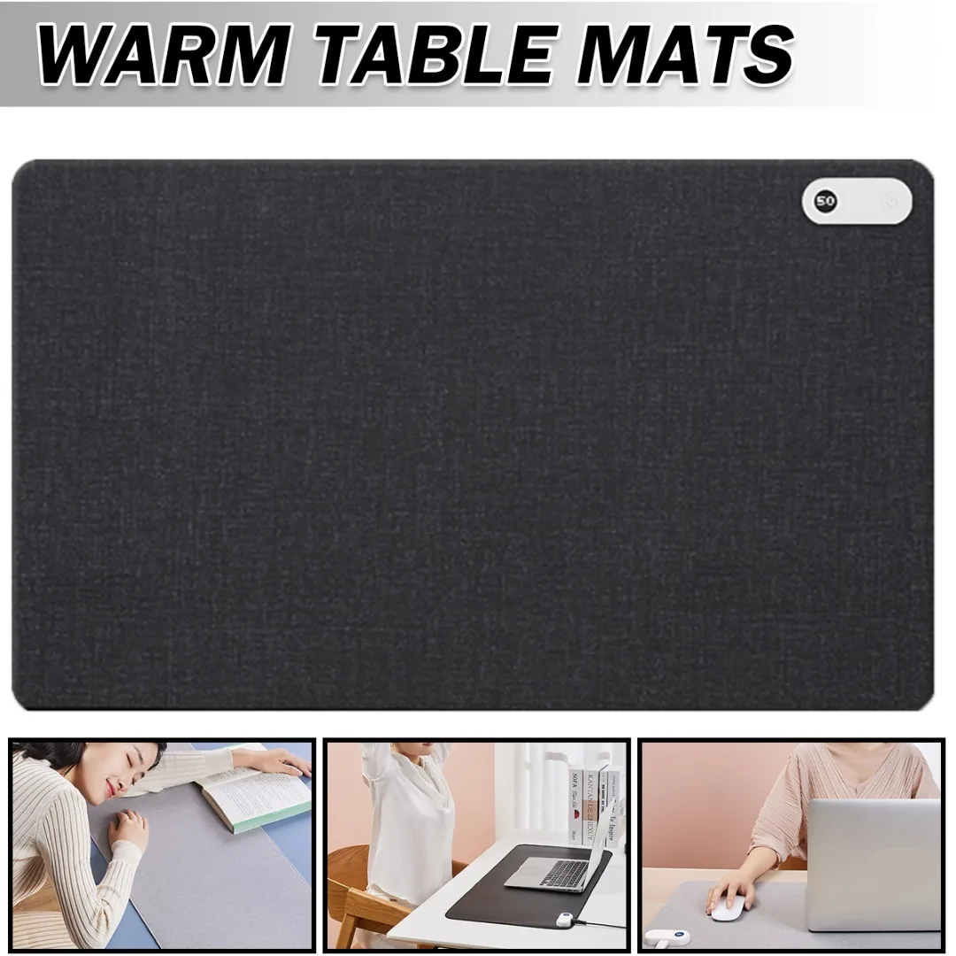 

80x33cm Smart Heated Electric Heating Pad Office Desktop Digital Display Heating Pad Warmtable Waterproof Mat Mouse Pad Winter