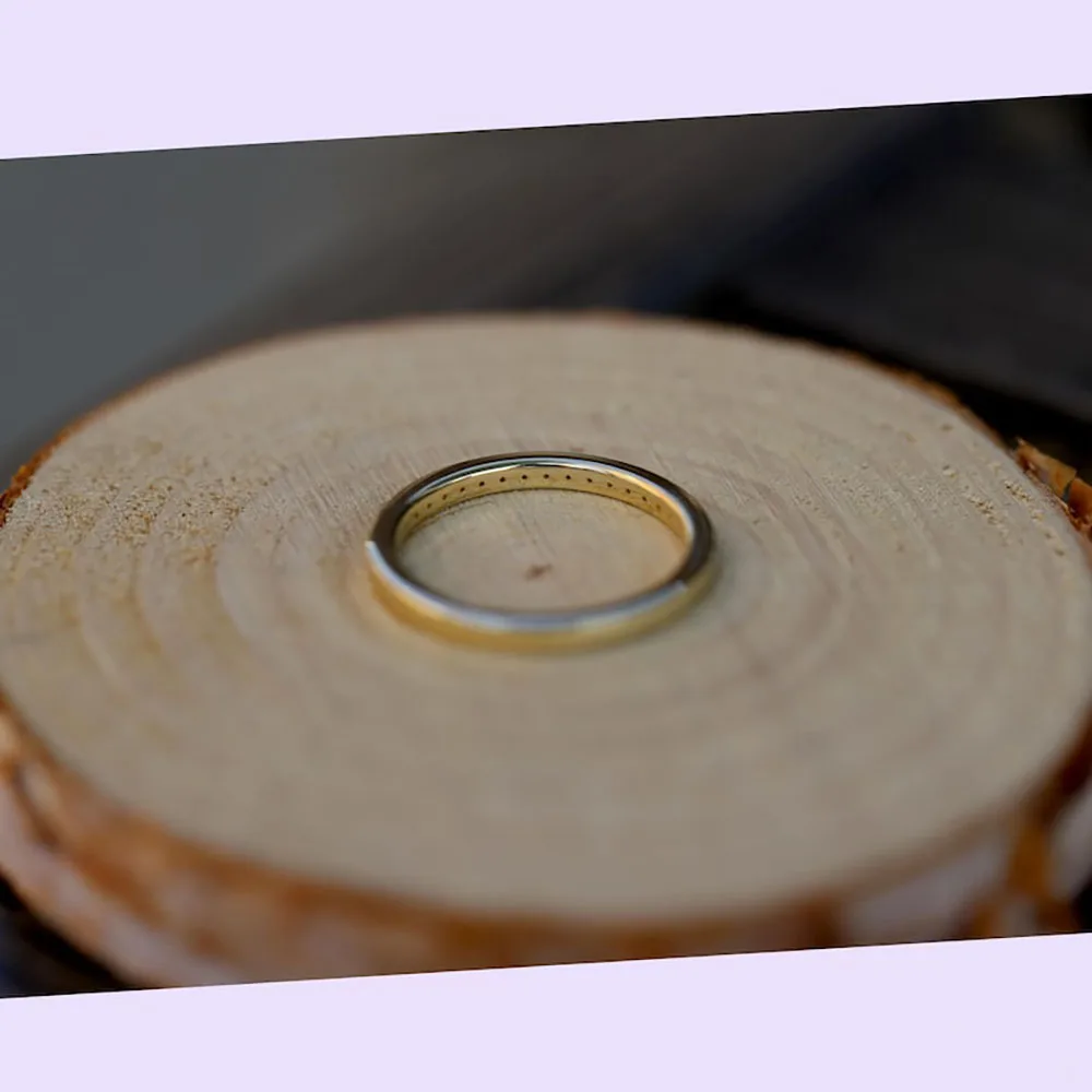 Обручальное кольцо с камнями 1 3 мм выращенным в лаборатории бриллиантами