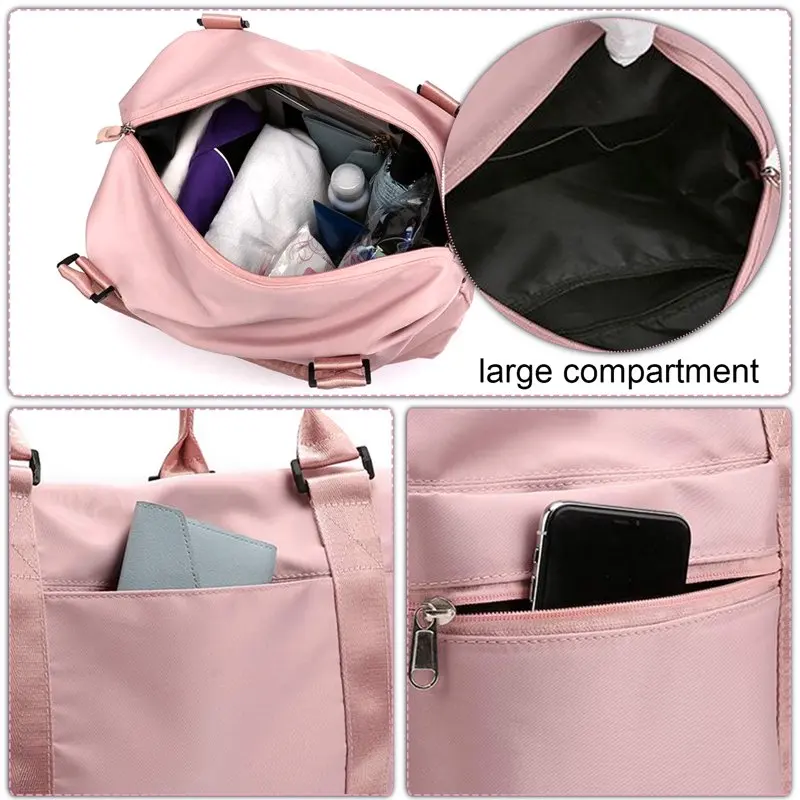 

Exceptional Women's Gym Travel Duffel Bag – Durable Carry On Luggage Shoulder Pack with Sporty Look and Comfort Grips