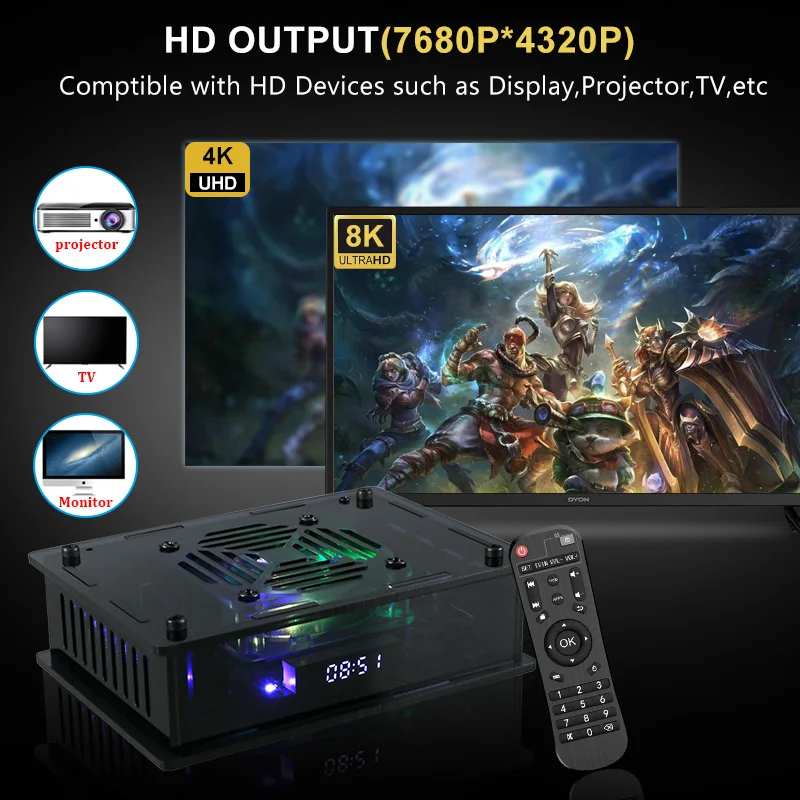 Супер консоль X Max Plus двойная система Wifi 8K HD Ретро ТВ видеоплеер S905X3 процессор 65000 +
