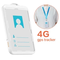 4g gps tracker student worker id card with rope two way sos call long standby time free app for androidios tracking device