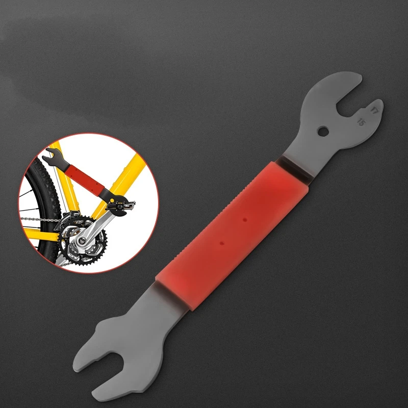 

Педальный стальной ключ для горного велосипеда, педали EIEIO, открытый торцевой гаечный ключ 15-16-17 мм, инструменты для ремонта велосипеда