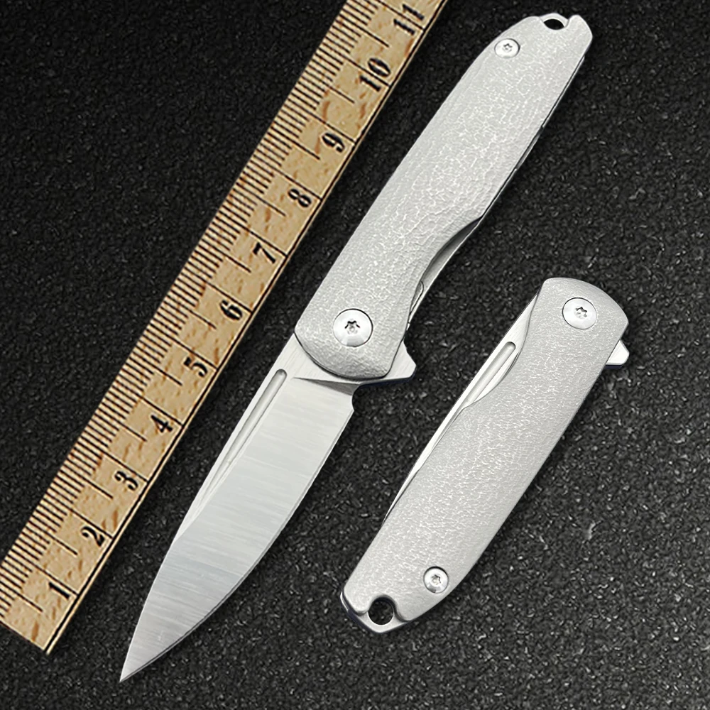 

Outdoor multifunctional collection sharp folding knife EDC imitation mini portable open express titanium alloy camping knife