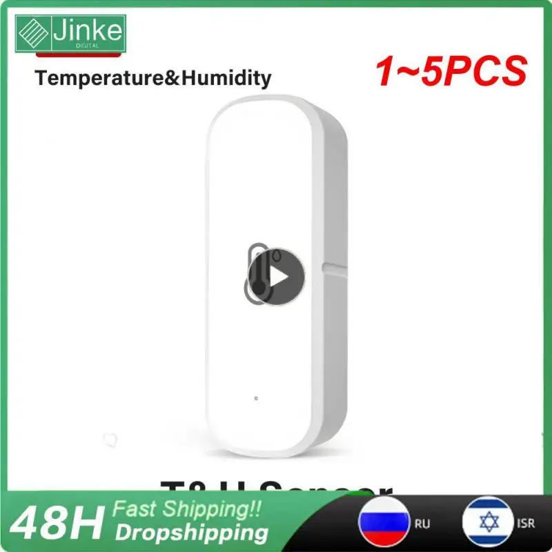 

1~5PCS Tuya Smart Temperature And Humidity Sensor Battery Powered Smart Home Security Work With Alexa Home