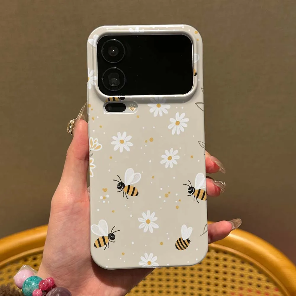 Фото Чехол с узором пчелы для Xiaomi Mi 17 15 14 13 14T 13T 12T Pro Max Lite Feilin, чехол для телефона с волнообразным масляным рисунком №3