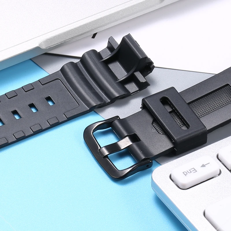 Natural Resin Strap For Casio AW-591 AW-590 AWG-M100 AWG-M101 AW-582B G-7700 Mens Waterproof Bracelet Watch Band Accessories