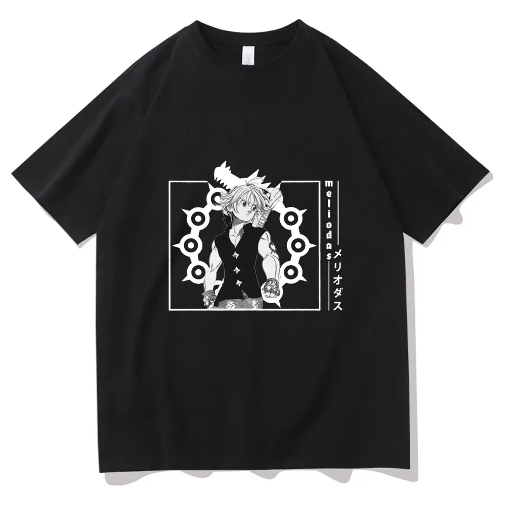 

Manga Anime Seven Deadly Sins Meliodas Printed Tshirt Men Women Fashion Loose T-shirt Man Woman Oversized Casual T Shirts Tops