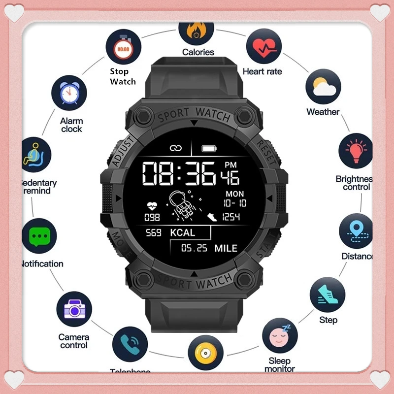 

HD Screen Smart Watch Men Full Touch Blood Pressure Heart Rate Monitor Women Fitness SmartWatch GT2 Waterproof IOS