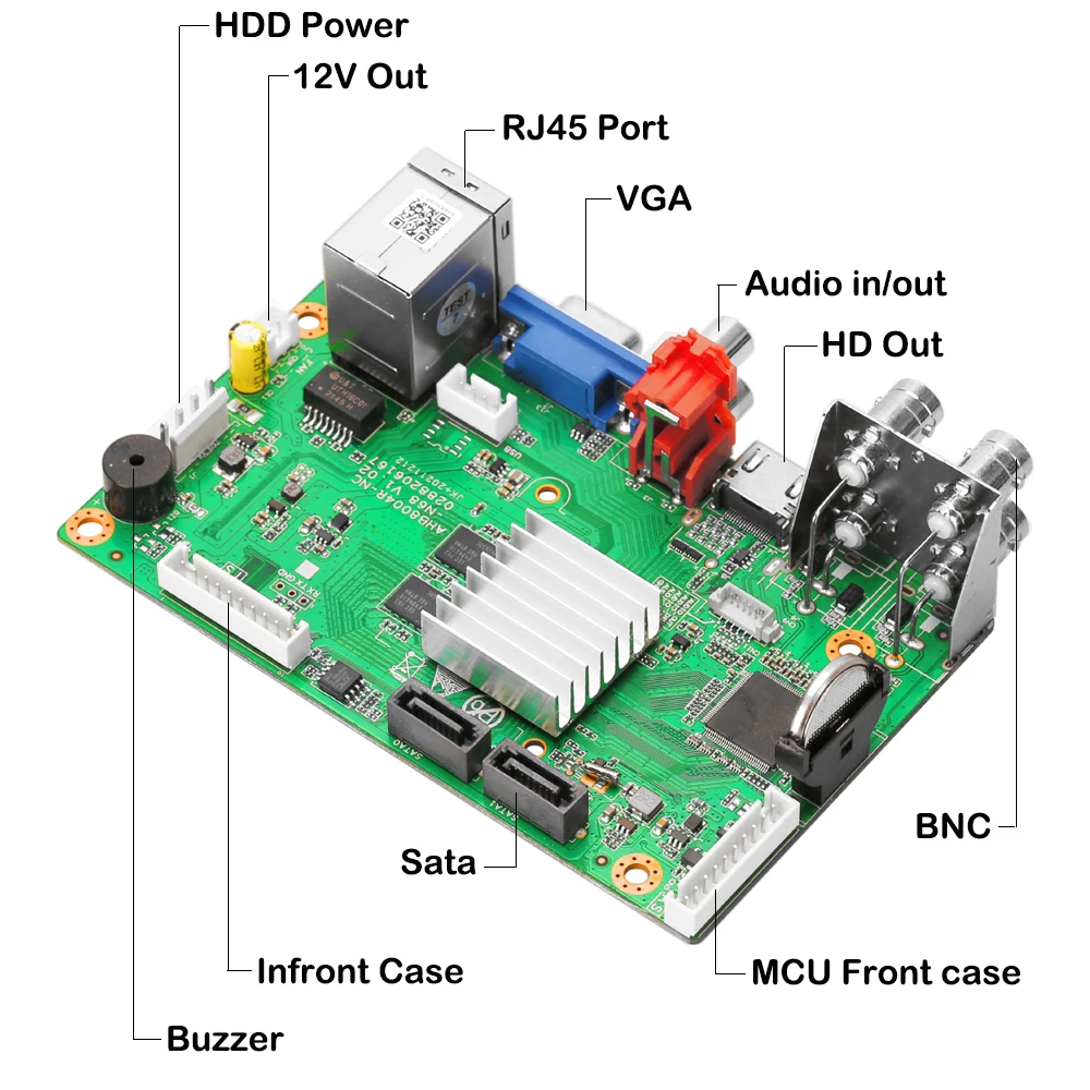 4-канальный видеорегистратор с поддержкой 4K IP-камеры 8 МП 5 AHD TVI CVI функцией
