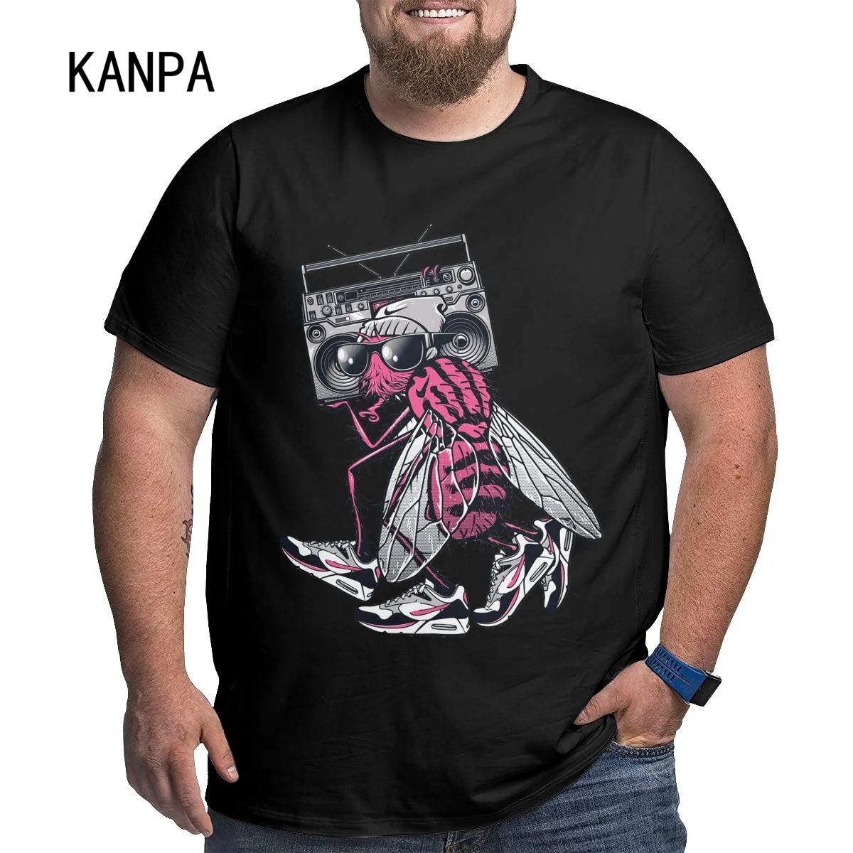 

Футболка мужская оверсайз с Пчелкой, хлопковая тенниска с принтом бренда Iuxury, модная уличная одежда унисекс с коротким рукавом, 6xl, лето