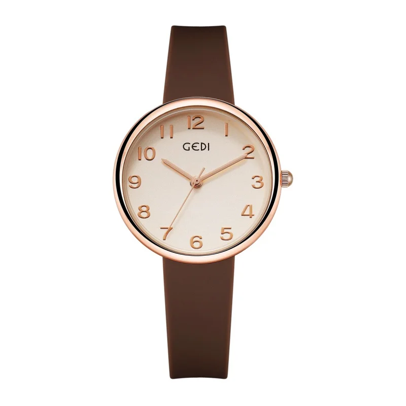 Neutral College Style Student  Waterproof Skin-Friendly Silicone Quartz Watch