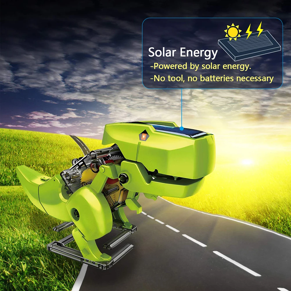 3 в 1 Детский развивающий Робот-Динозавр на солнечной батарее |