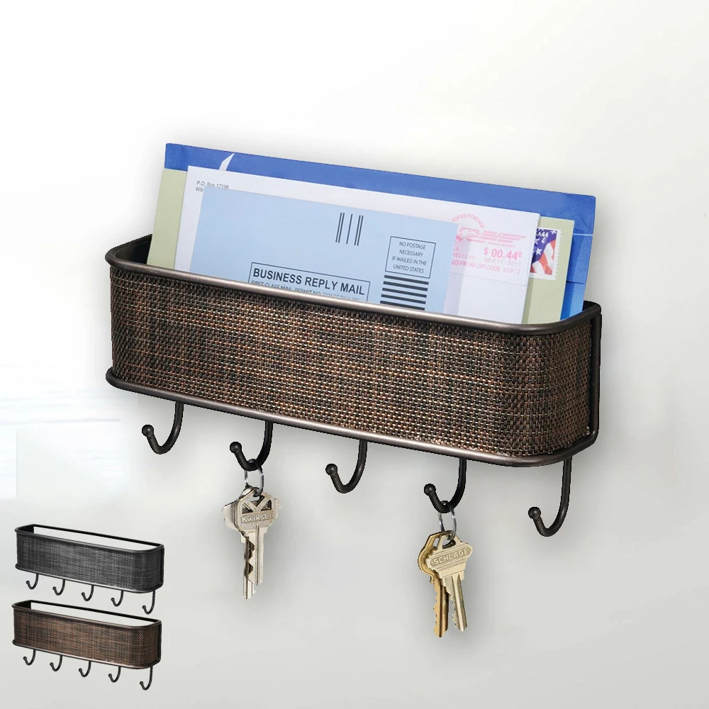 

Key Door Letter Black Back Storage Space Bronze Holder Rack Hallway Rack Saving Wall-mounted Vintage Hook Home Graceful Wall