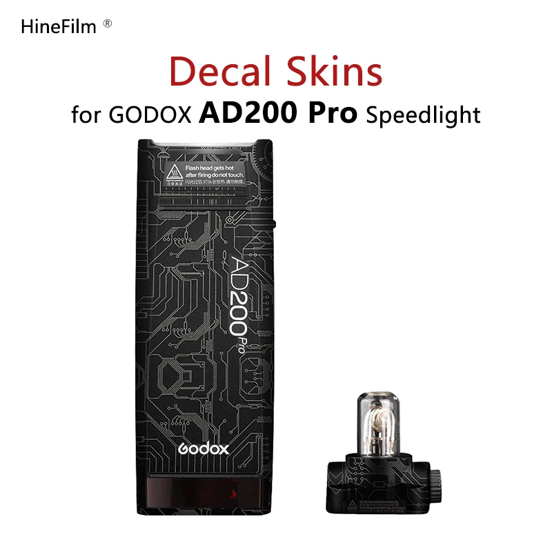 

AD200 Pro наклейка для вспышки Обложка для Godox AD200Pro Speedlite Наклейка защитная пленка наклейка 3M Виниловая Наклейка Обложка