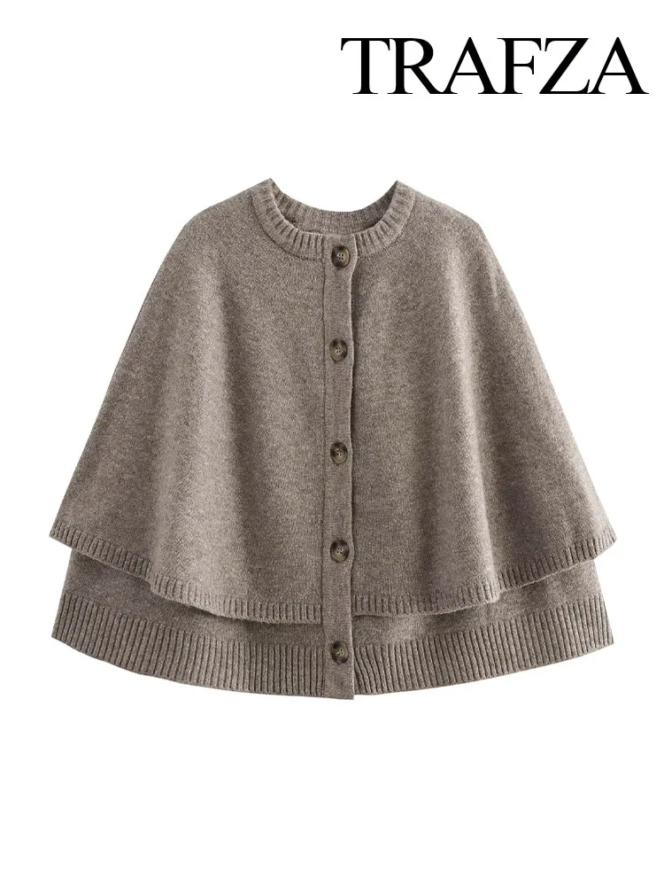Женский кардиган TRAFZA с круглым вырезом