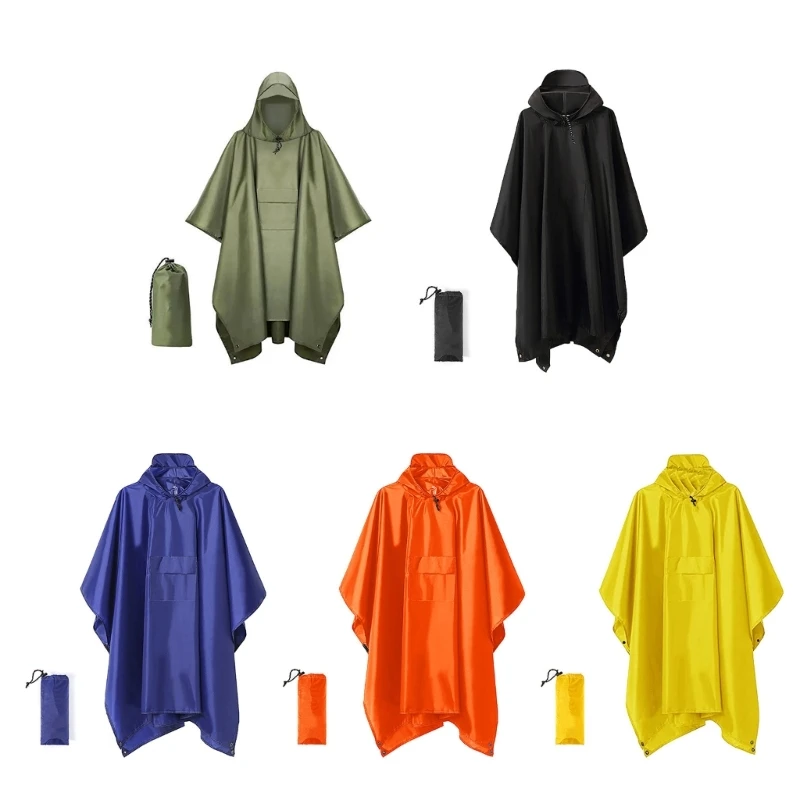 

Rain Jackets Reusable Ripstop Breathable Hooded Raincoats for Outdoor Activities