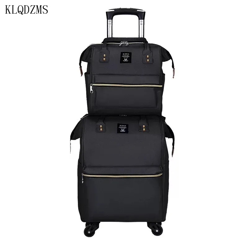 KLQDZMS Student Backpack Suitcase Suit Men's Oxford Business Waterproof Luggage Case Ladies Portable Cabin Carry-On Backpack