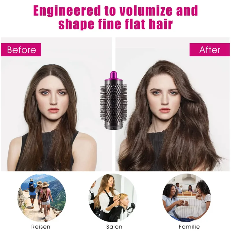 Цилиндрическая расческа и адаптер для аксессуаров Dyson Airwrap Styler/надзвукового фена