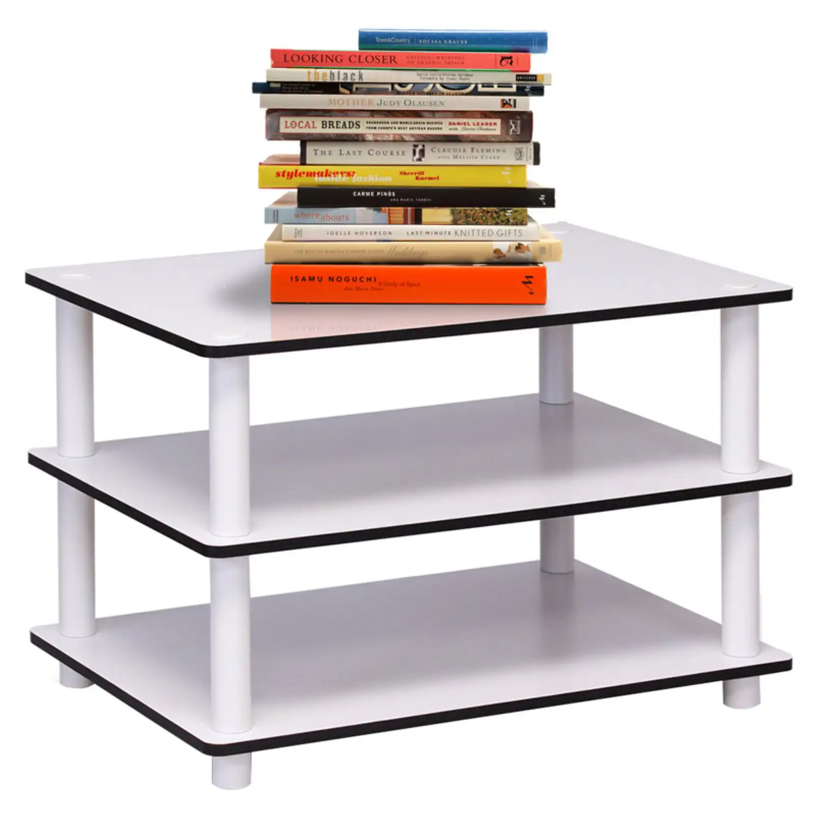 

11173 Just 3-Tier No-Tools Coffee Table, White