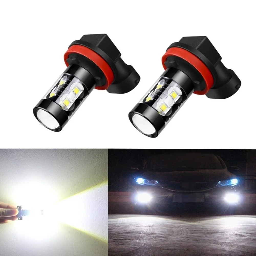 H8 H11 светодиодные лампы HB4 9006 HB3 9005 Противотуманные фары s для вождения 2835 SMD задний
