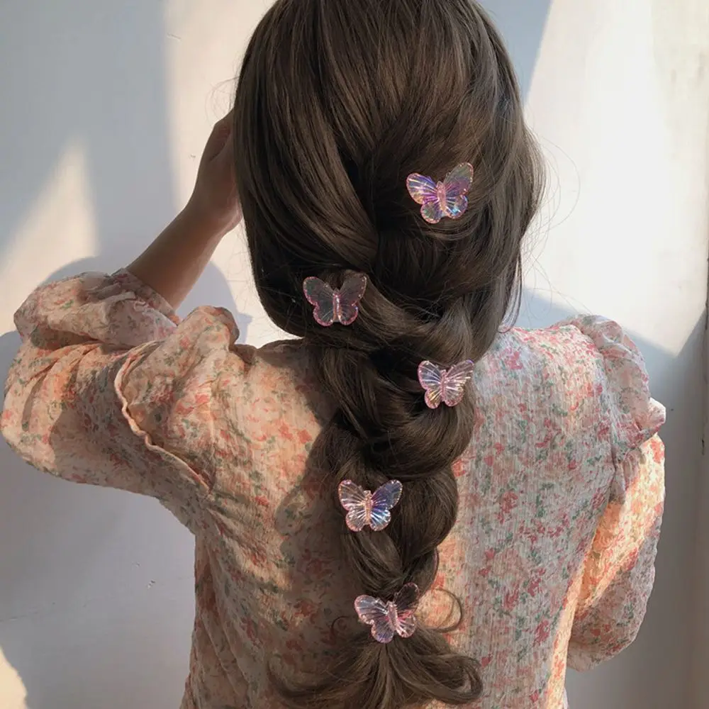 

5 шт. очаровательные заколки для волос с изображением русалки бабочки Милая женская шпилька для волос модные головные уборы модные подарки