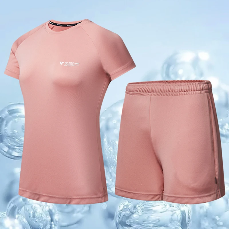 QIAODAN Women Tracksuit Two Piece Set 2023 New Comfortable Running Breathable Fitness Loose Dry Quickly Tracksuit XNT22221206R