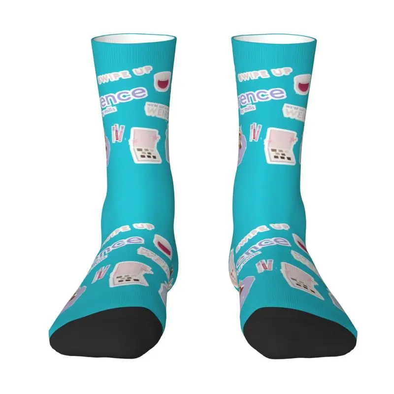 

Millie Bobby Brown Mens Crew Socks Unisex Novelty 3D Printed Florence By Mills Dress Socks